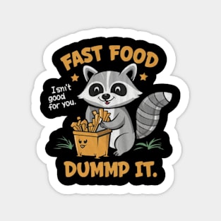 Raccoon Fast Food Sticker